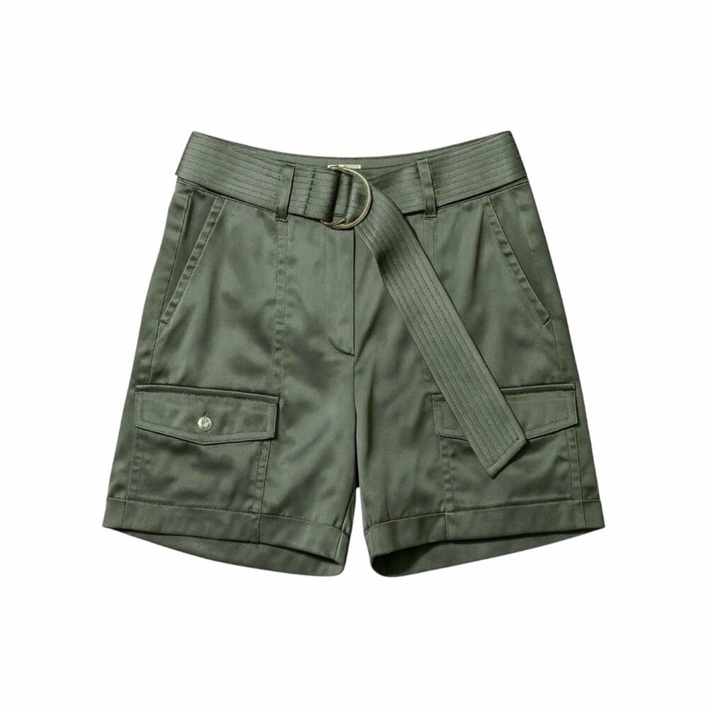 White House Black Market Belted Utility Shorts - Size 10, NWT